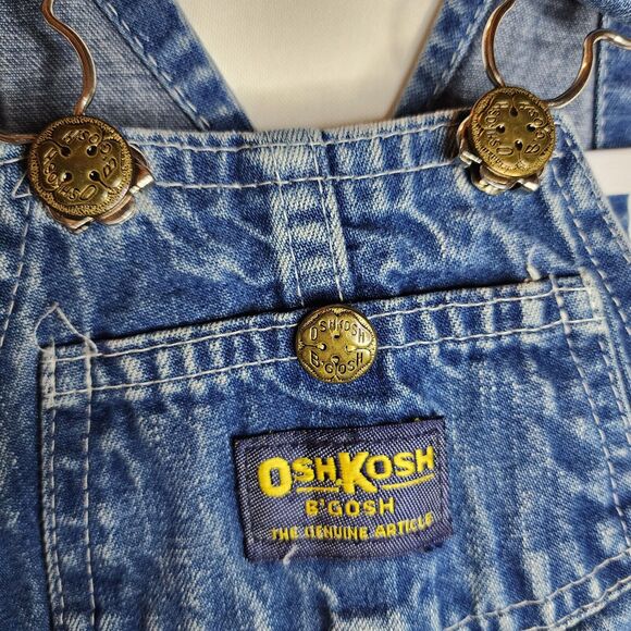 Vintage Made in USA OshKosh B’Gosh Vestbak Denim Overalls Size 2T - Picture 4 of 8